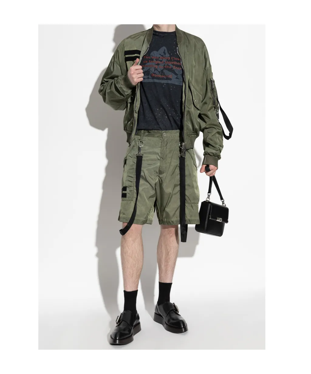 Dsquared2 Distressed Rivet-Embellished Printed T-Shirt