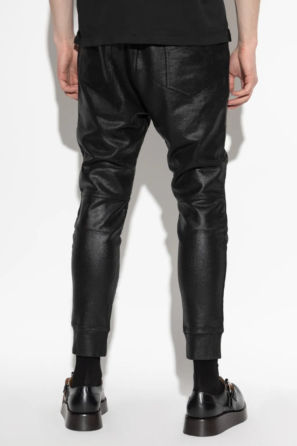 Dsquared2 Zip-Detailed Tapered Waxed Trousers