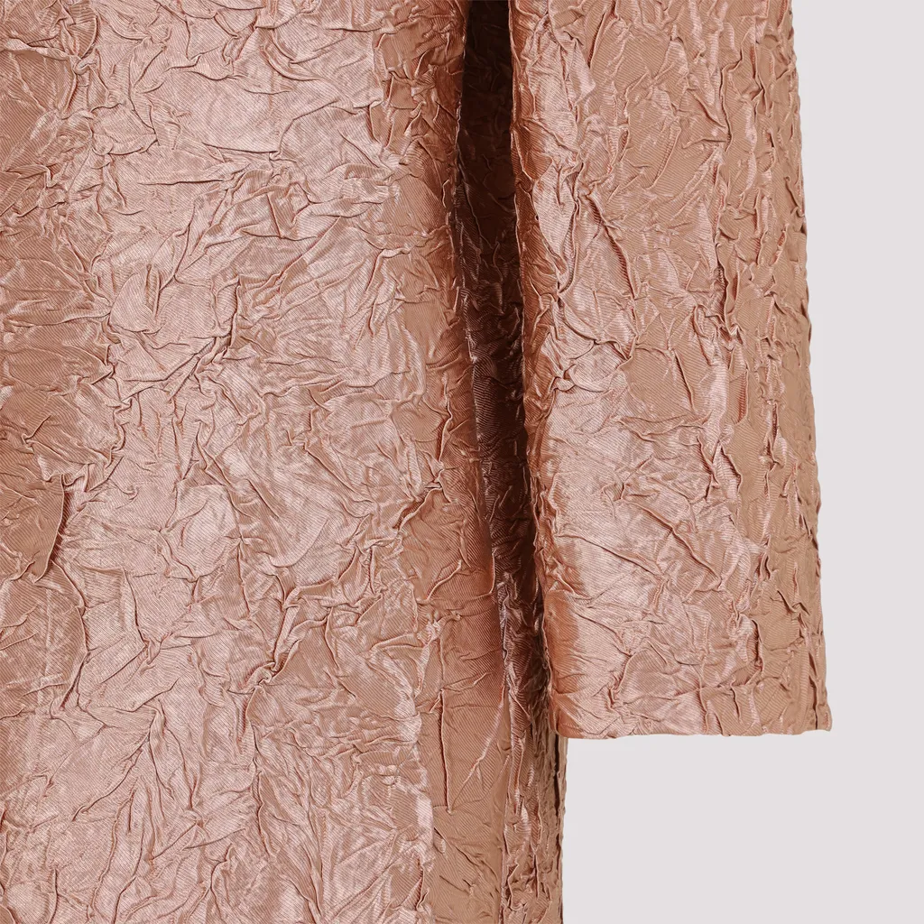 Dries Van Noten Crinkle Effect Single Breasted Coat