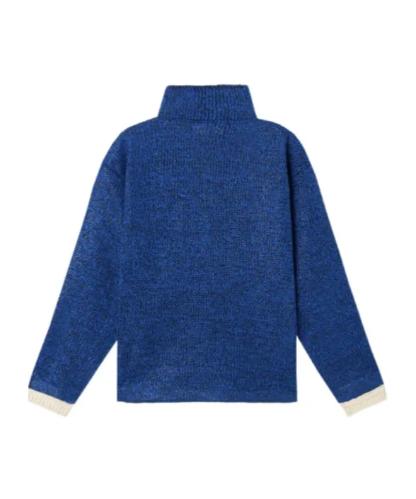 Stone Island Rubberised Effect Oversized-Fit Half-Zipper Jumper