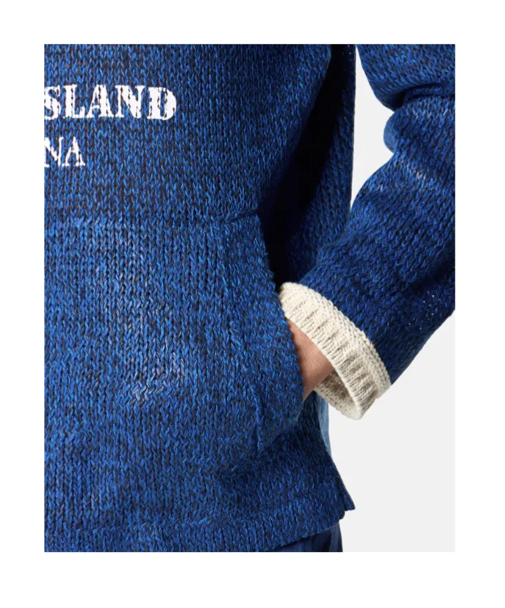 Stone Island Rubberised Effect Oversized-Fit Half-Zipper Jumper