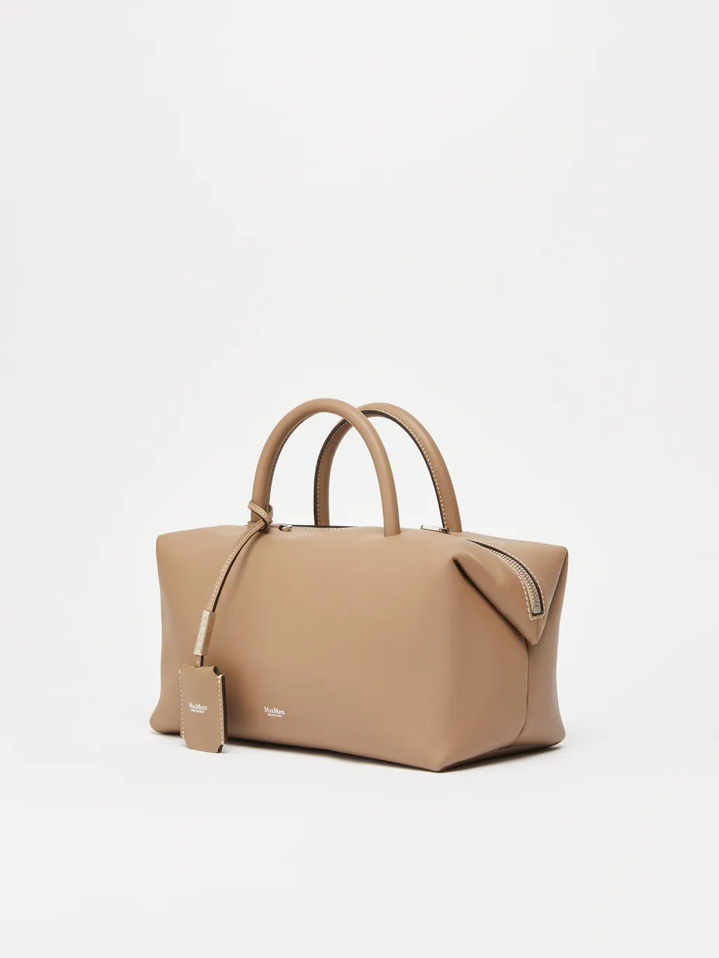 Max Mara Holdallm Logo Stamp Zip-Up Tote Bag