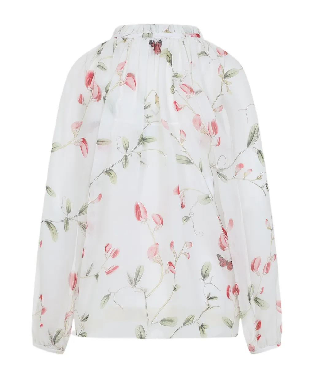 Floral-Print Blouse