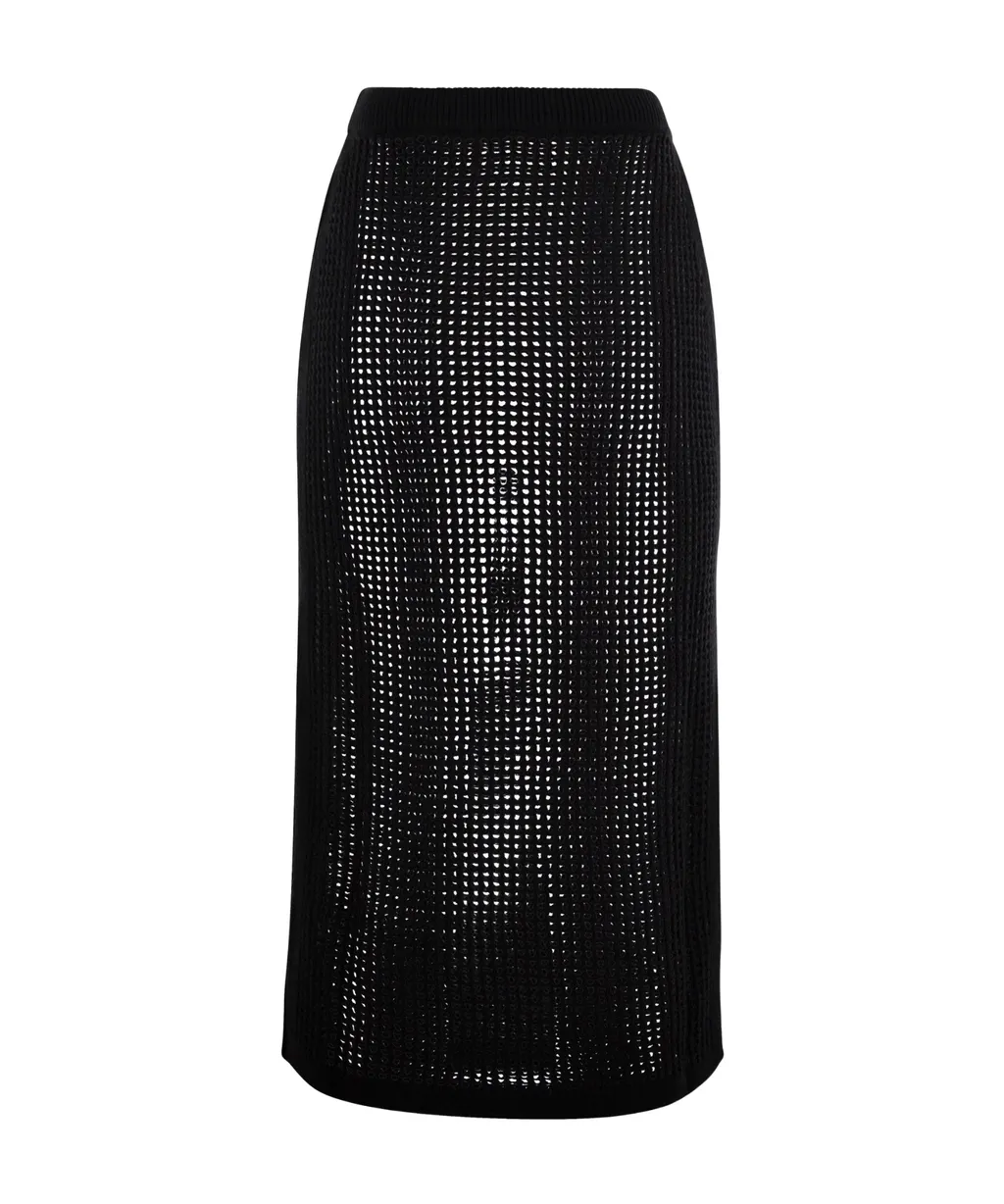 Mc2 Saint Barth Darline Crochet Midi Skirt