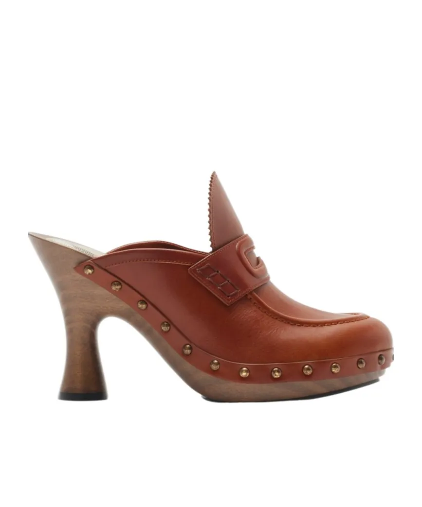 Burberry Potter Stud Embellished Heeled Mules