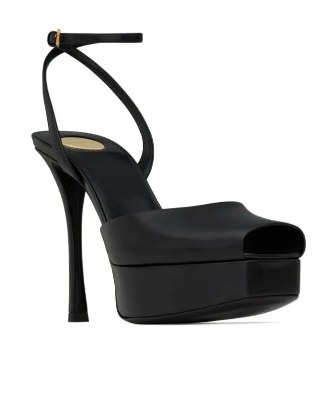 La Scandale Platform Sandals In Smooth Leather