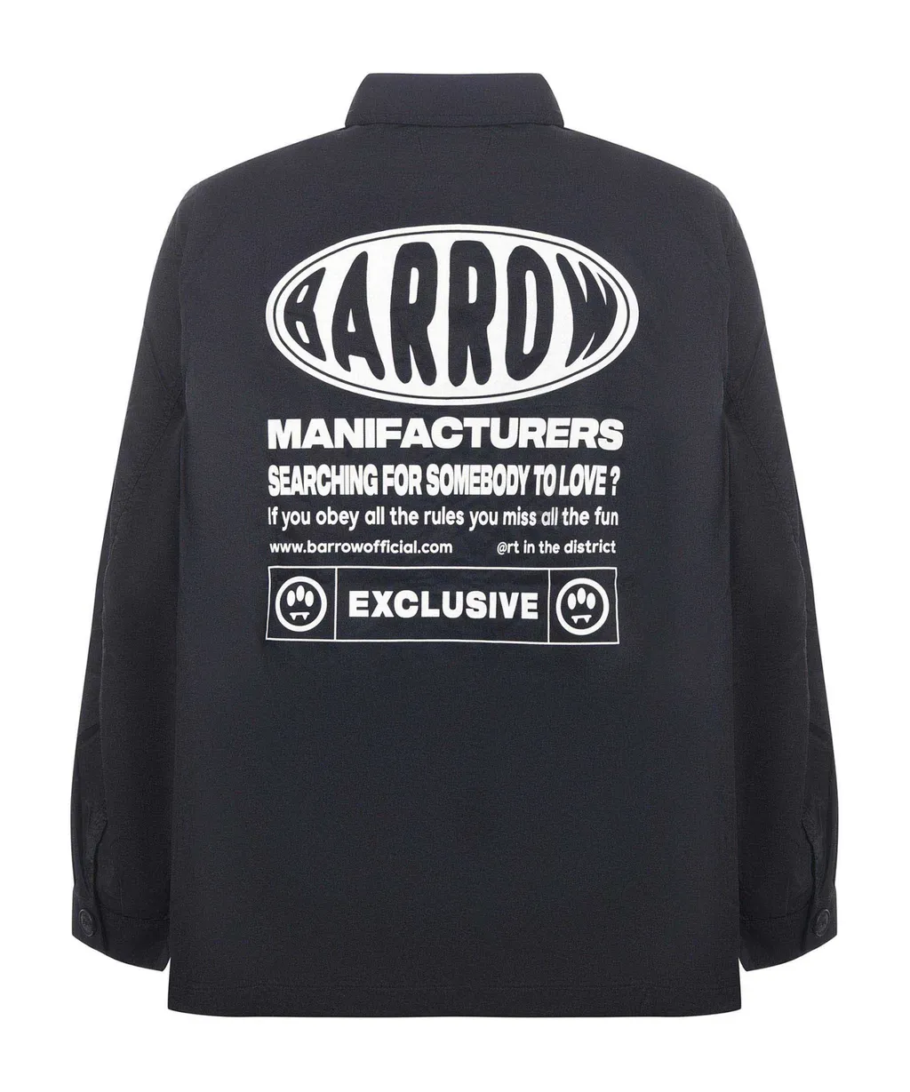 Barrow Logo Printed Button-Up Shirt Jacket