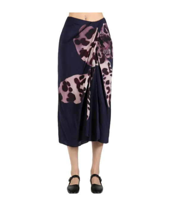 Draped Flared Skirt
