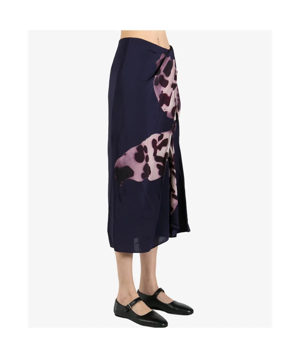 Draped Flared Skirt