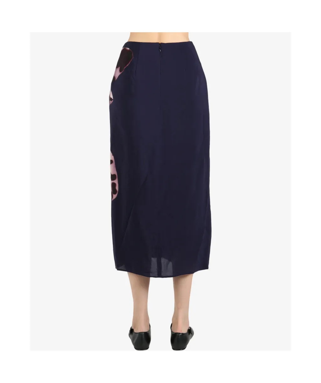 Draped Flared Skirt