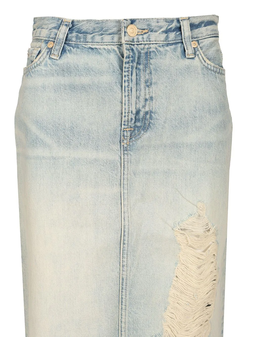 Mid Skirt Peaches With Destroyed Hem