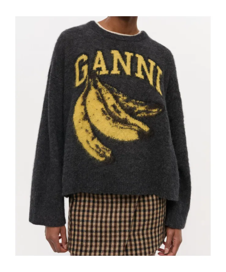Ganni Banana Graphic Jumper