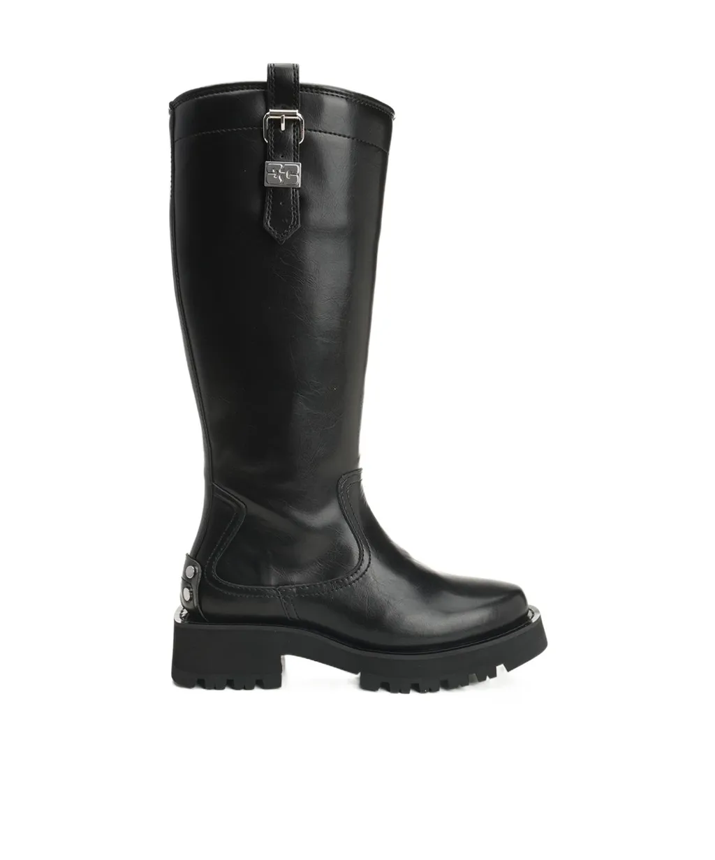 High Boots In Black Oleatex