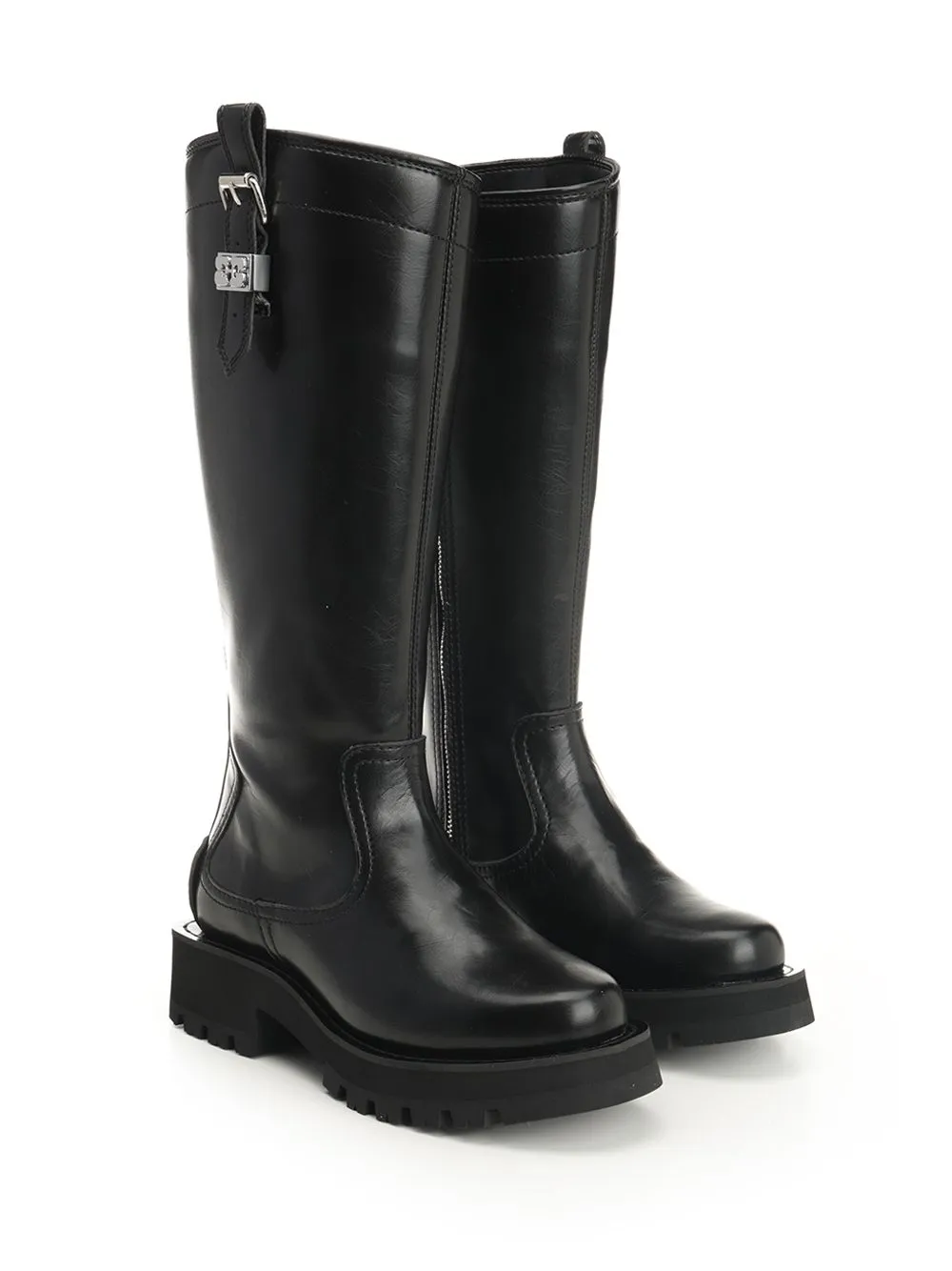 High Boots In Black Oleatex