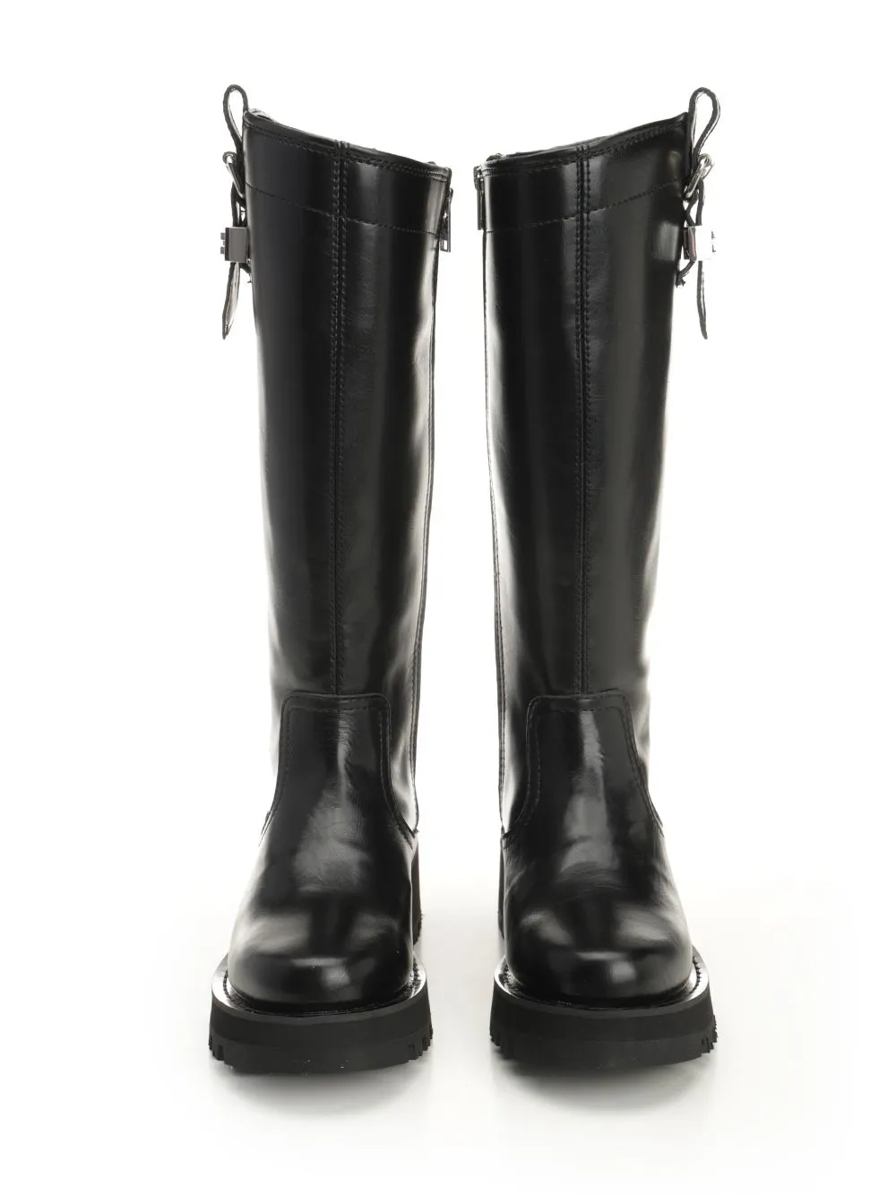 High Boots In Black Oleatex