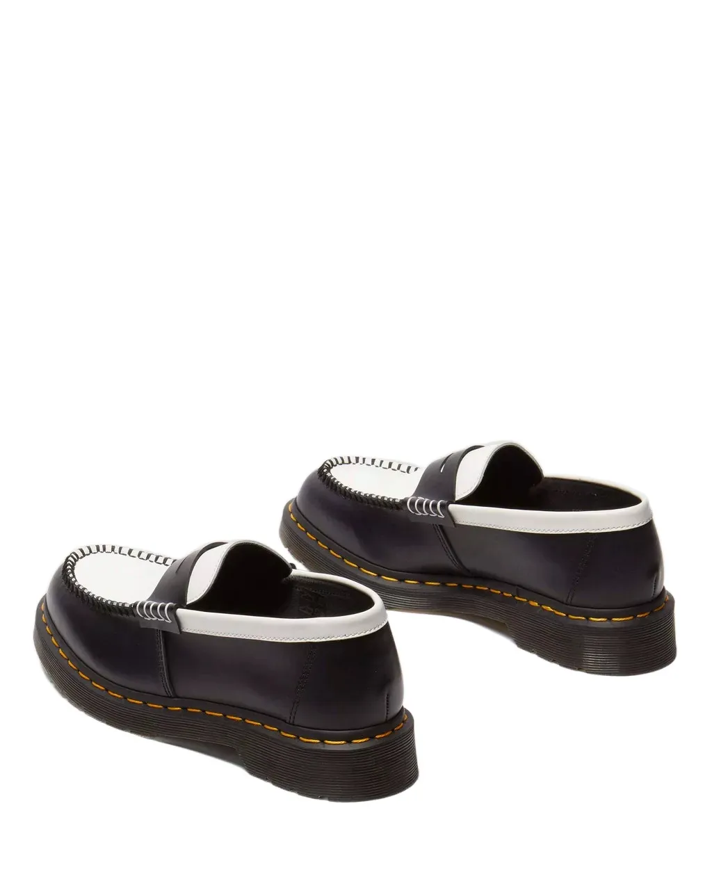 Two-Tone Smooth Leather Loafers