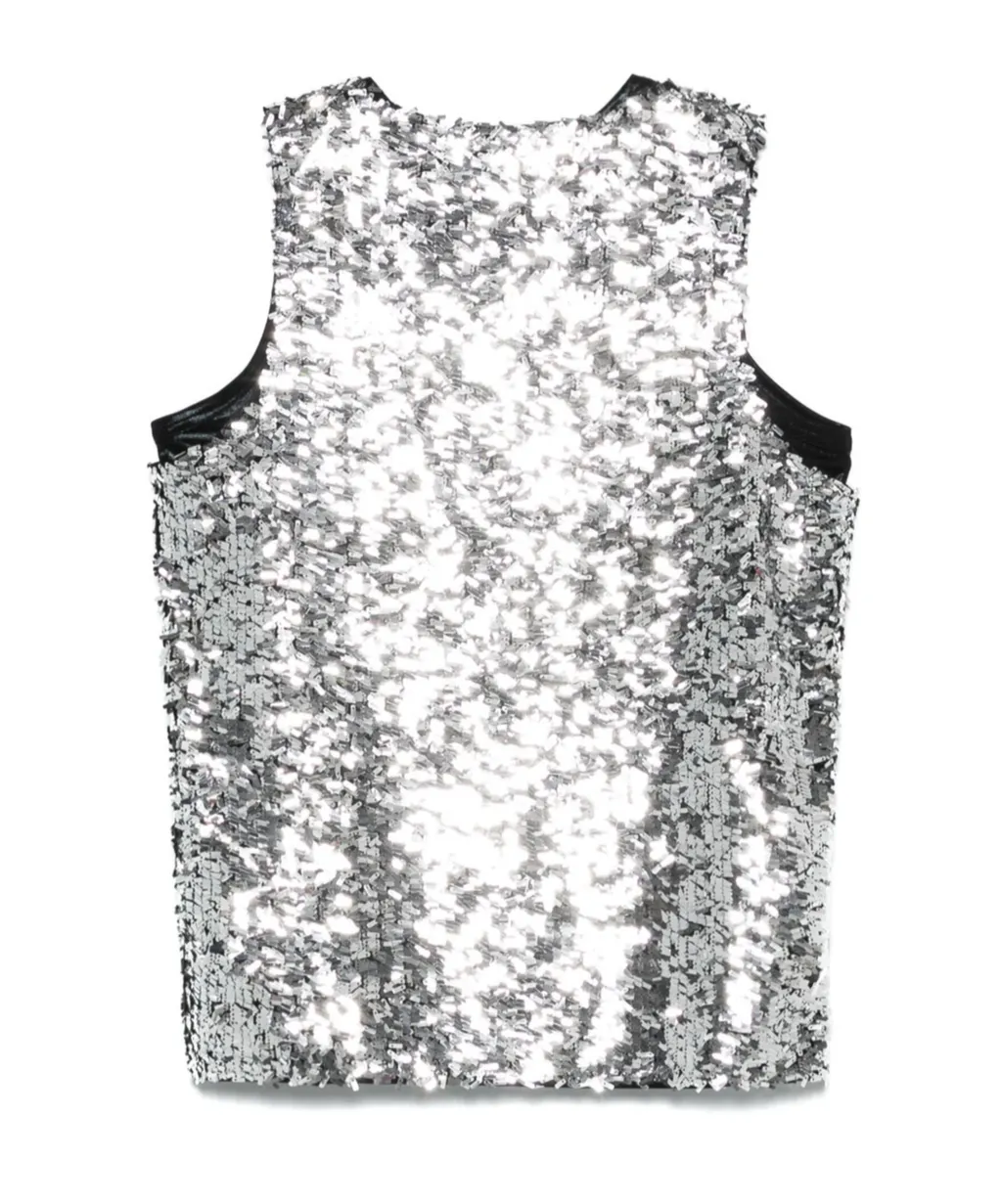 Junya Watanabe Sequin-Embellished Sleeveless Top