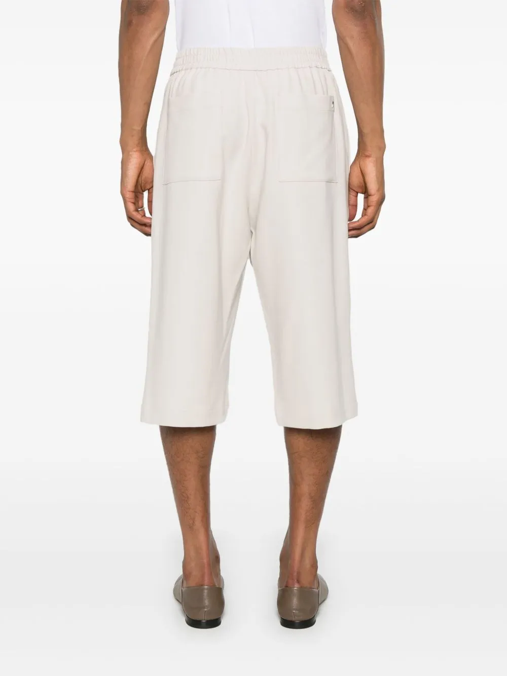 Ami Paris Logo Plaque Belted Shorts