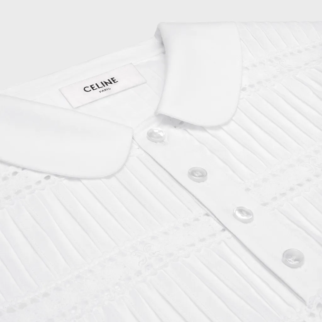 Mini Dress With Embroidered Trims In Cotton Batiste