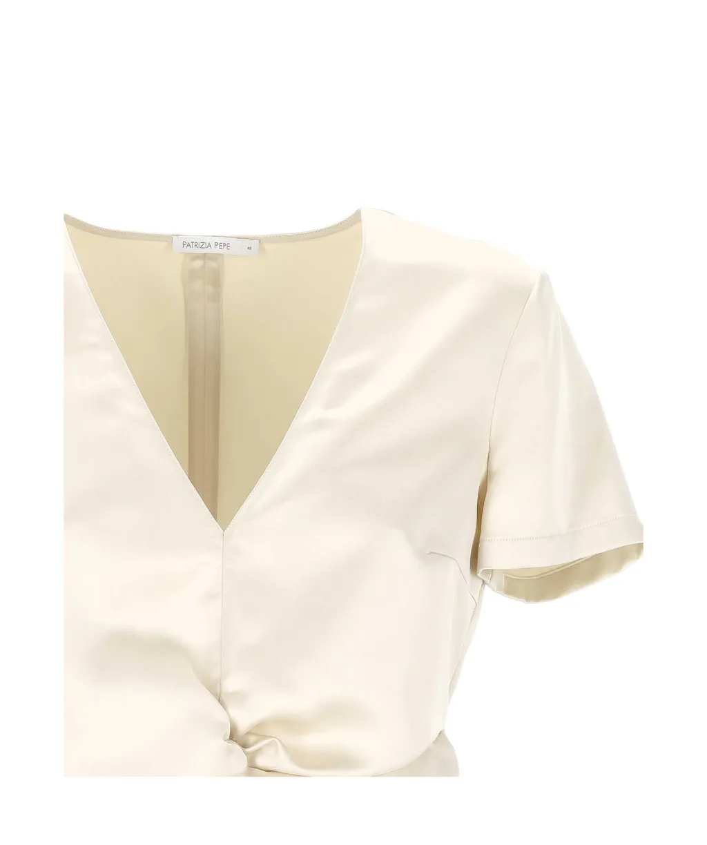 Patrizia Pepe V-Neck Twist Top