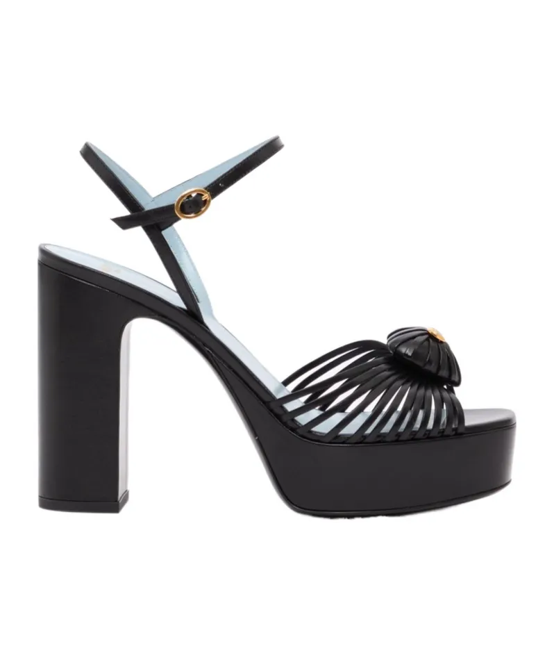 Valentino Vlogo Signature Block Heel Platform Sandals