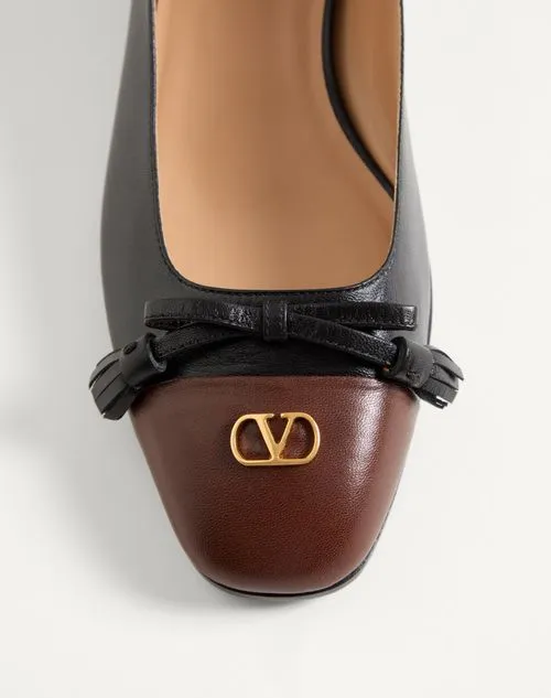 Valentino Vlogo Signature Tassel Embellished Slip-On Ballet Flats