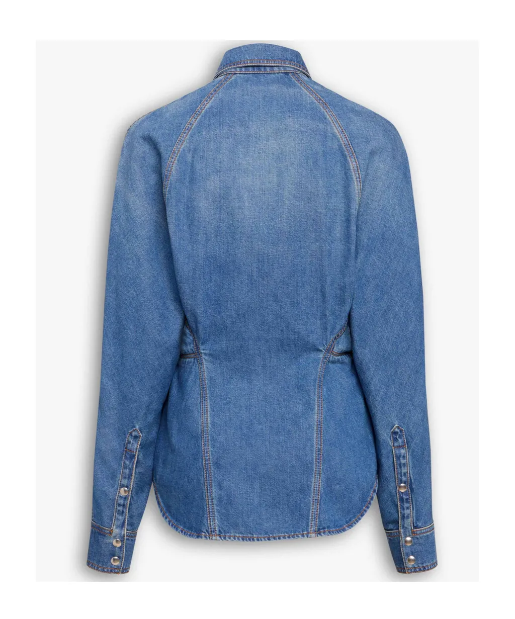 Alaa Round Denim Shirt