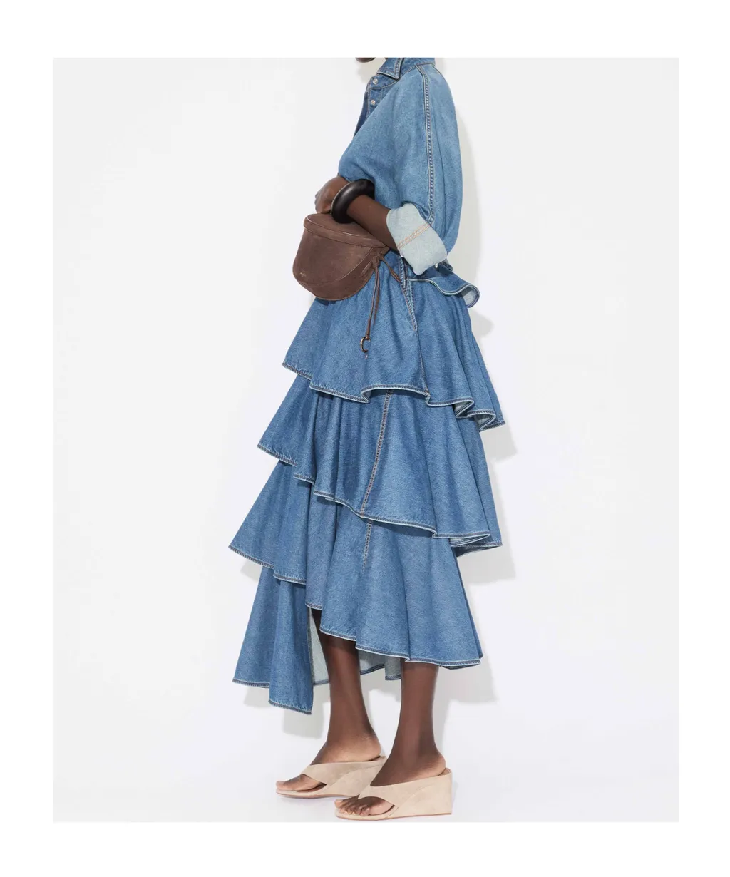 Alaa Round Denim Shirt