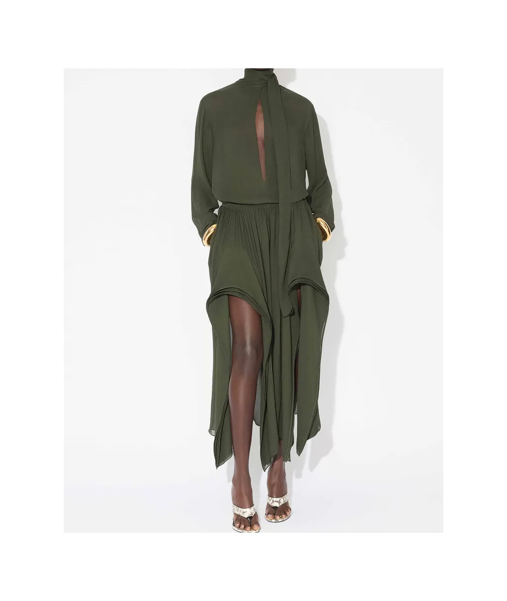 AlaÏA Georgette Scarf Blouse