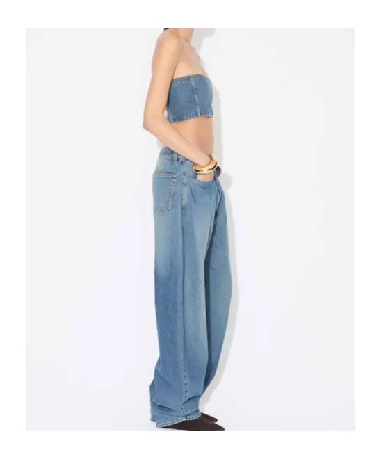 Alaa Low Waist Round Jeans