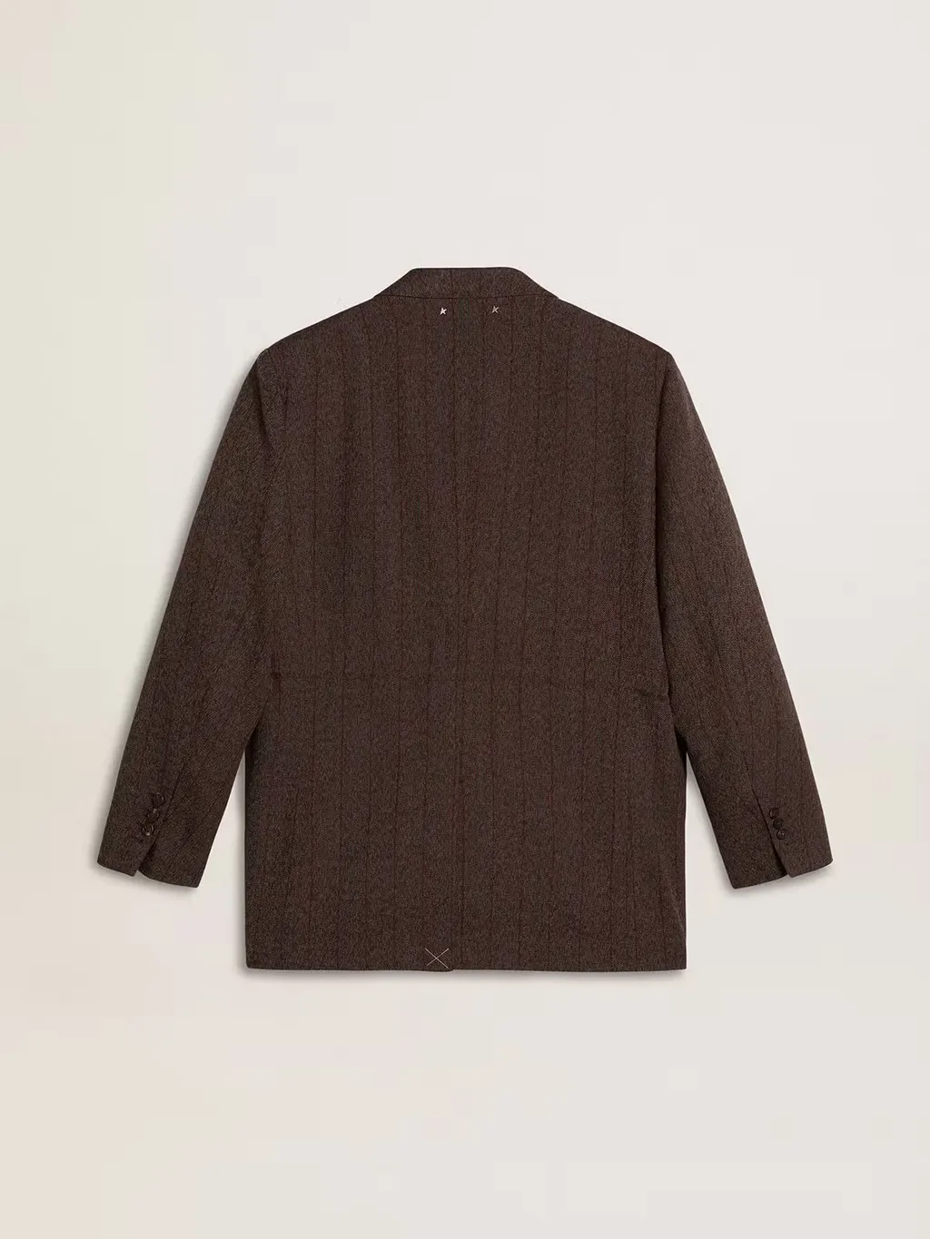 Pinstripe Butterfly-Brooch Blazer