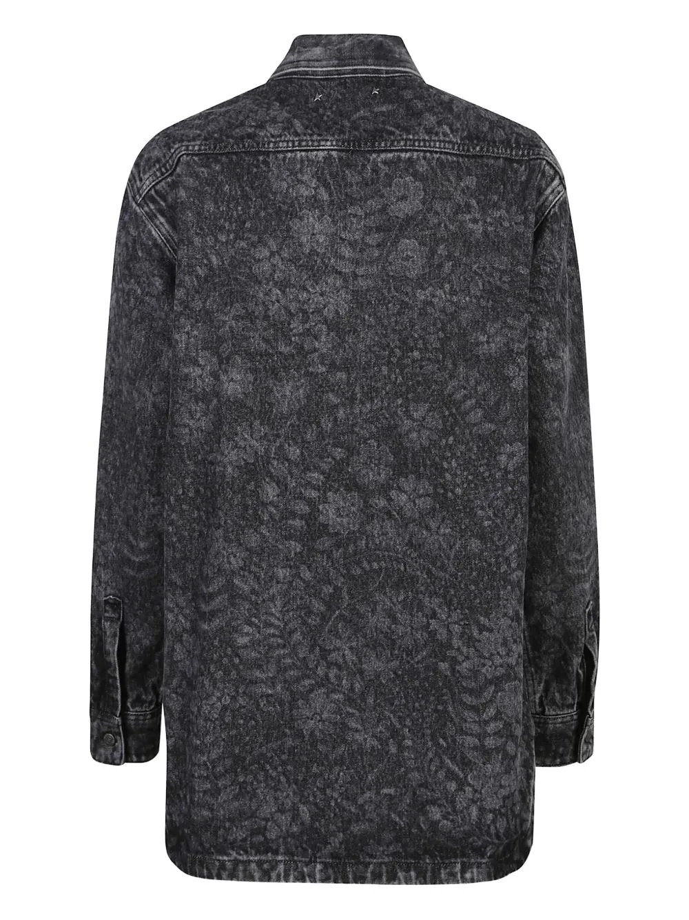 Flower-Print Denim Shirt