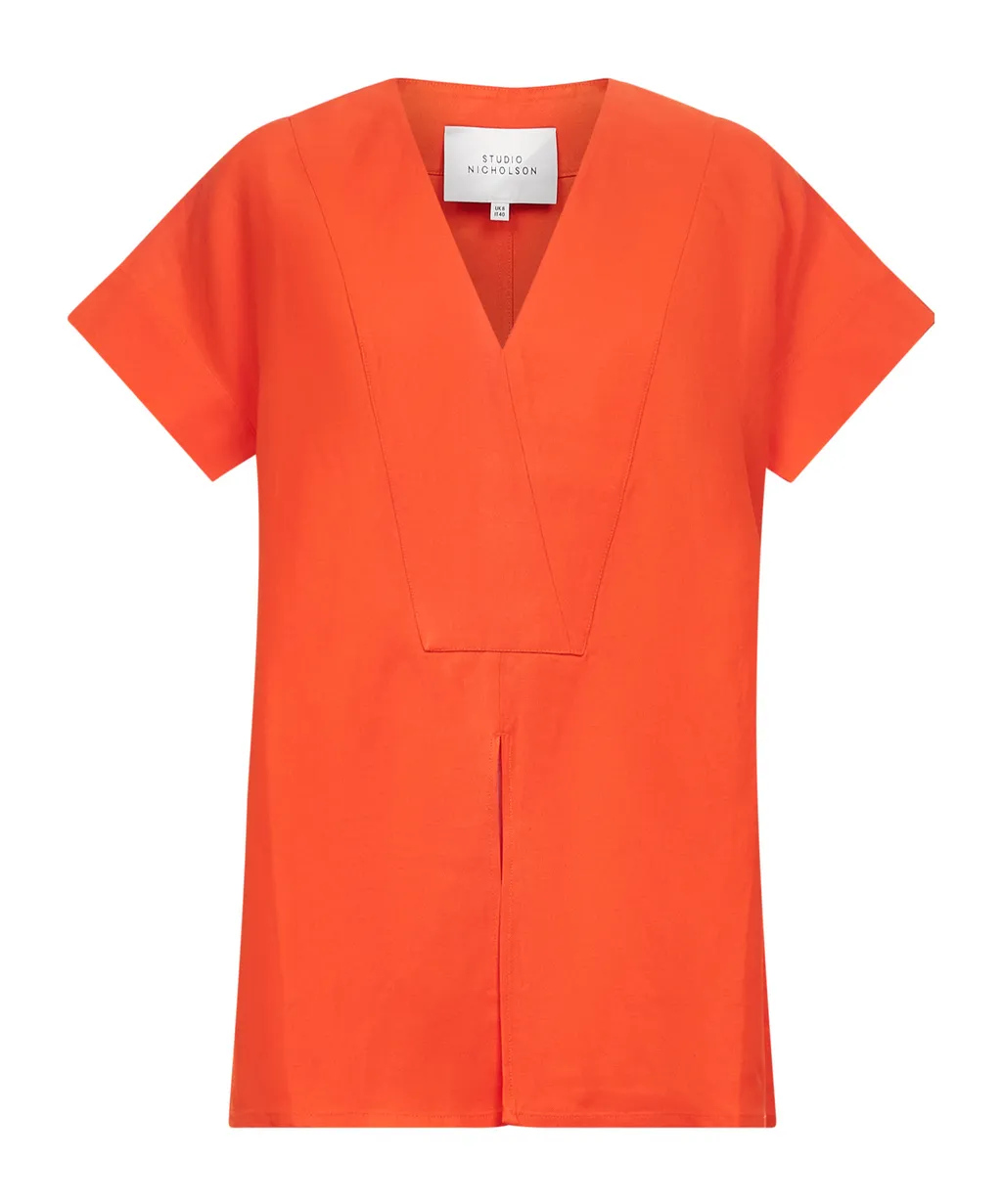 Studio Nicholson V-Neck Short-Sleeved Top