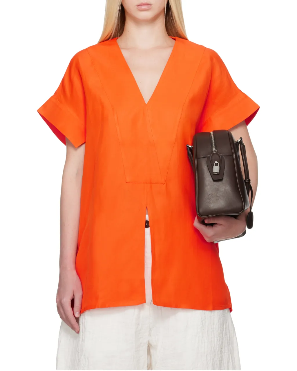 Studio Nicholson V-Neck Short-Sleeved Top