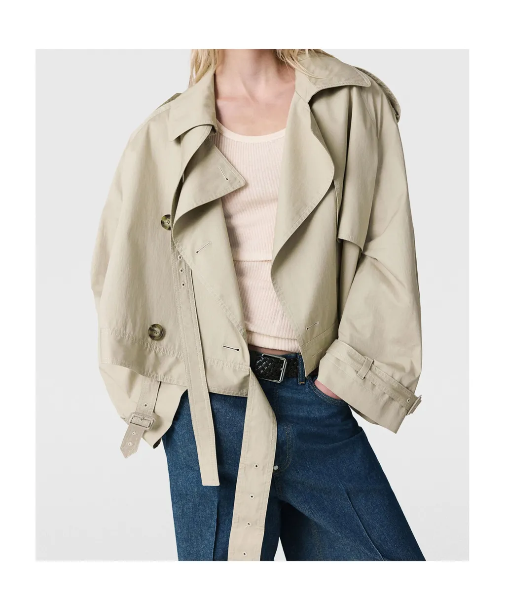 Stella Mccartney Cropped Belt Detail Trench Jacket