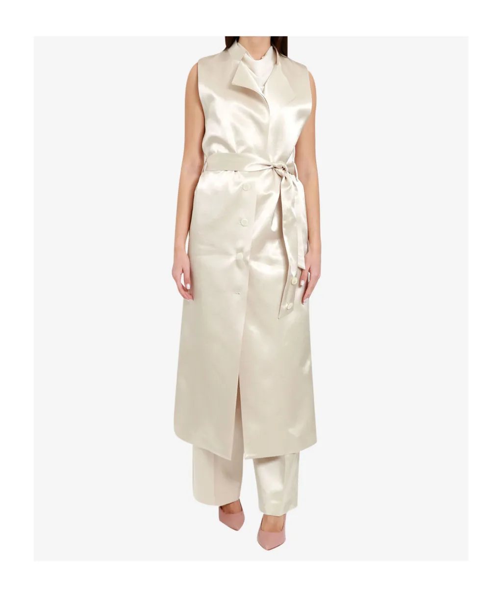 Sleeveless Long Casual Jacket