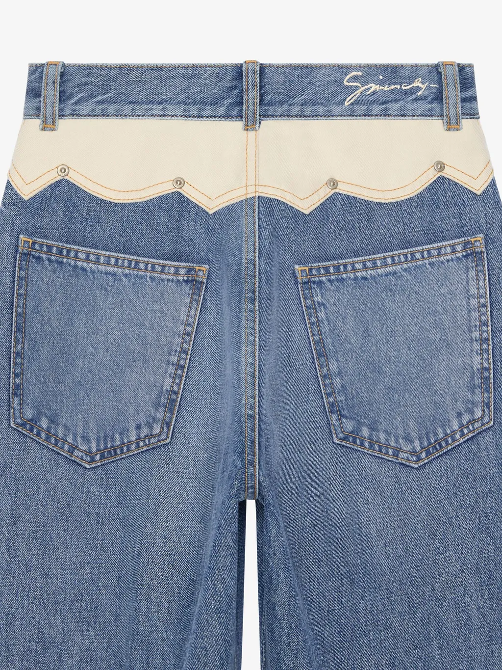 Slim Fit Jeans In Denim With Yoke