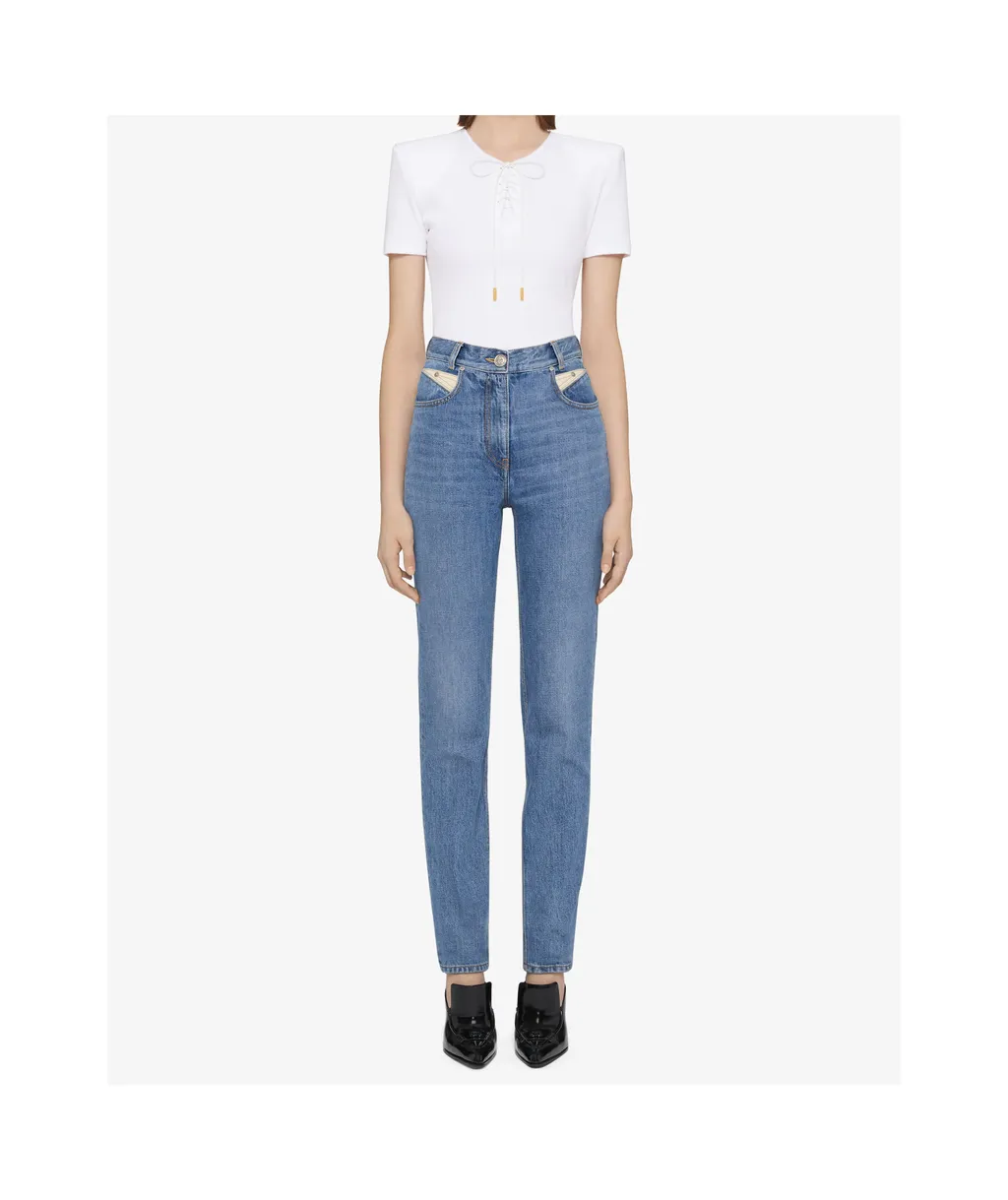 Slim Fit Jeans In Denim With Yoke