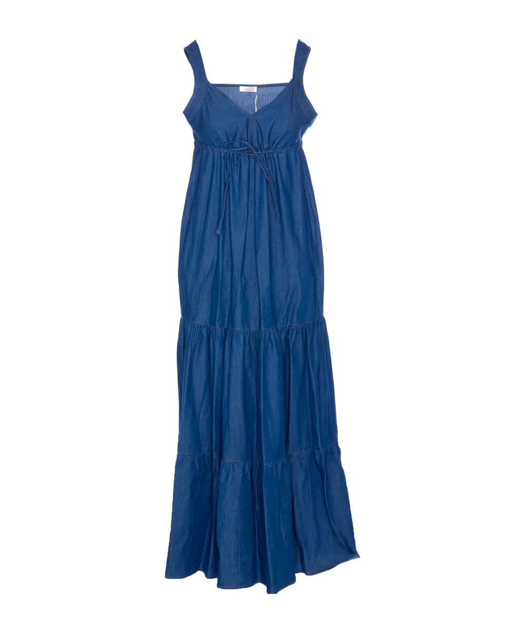 Liu Jo Sleeveless Pleated Midi Dress