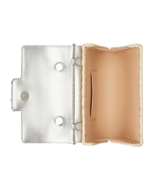 Jewel Efflorescence Mini Bag In Leather And Rattan
