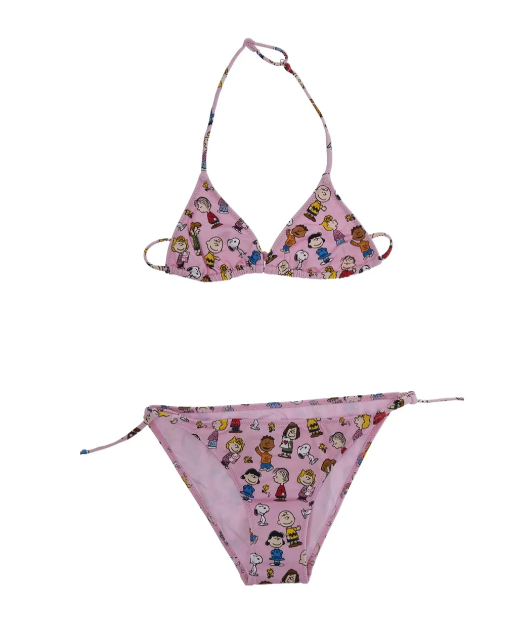 Mc2 Saint Barth Kids Holly Bikini With Print Tie