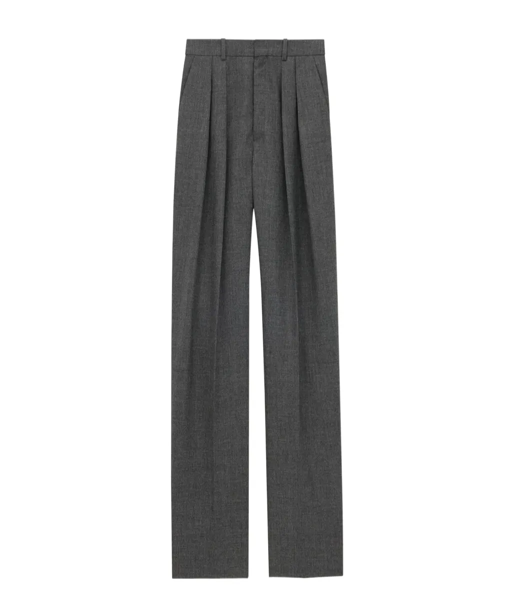 Saint Laurent High Waist Wide Leg Pants