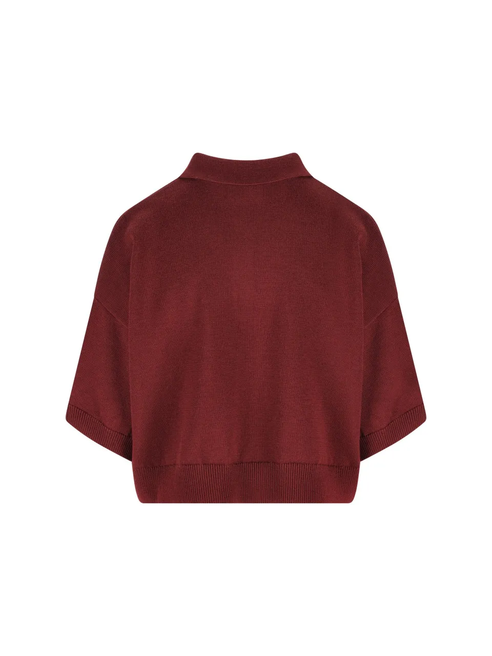 Cropped Polo In Wool