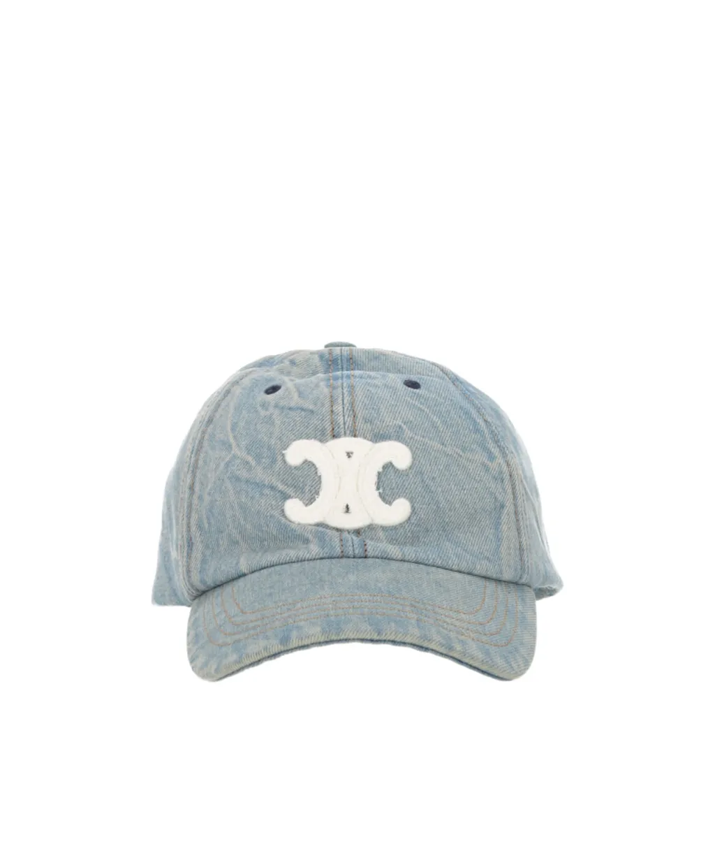 Triomphe Cap In Cotton Denim