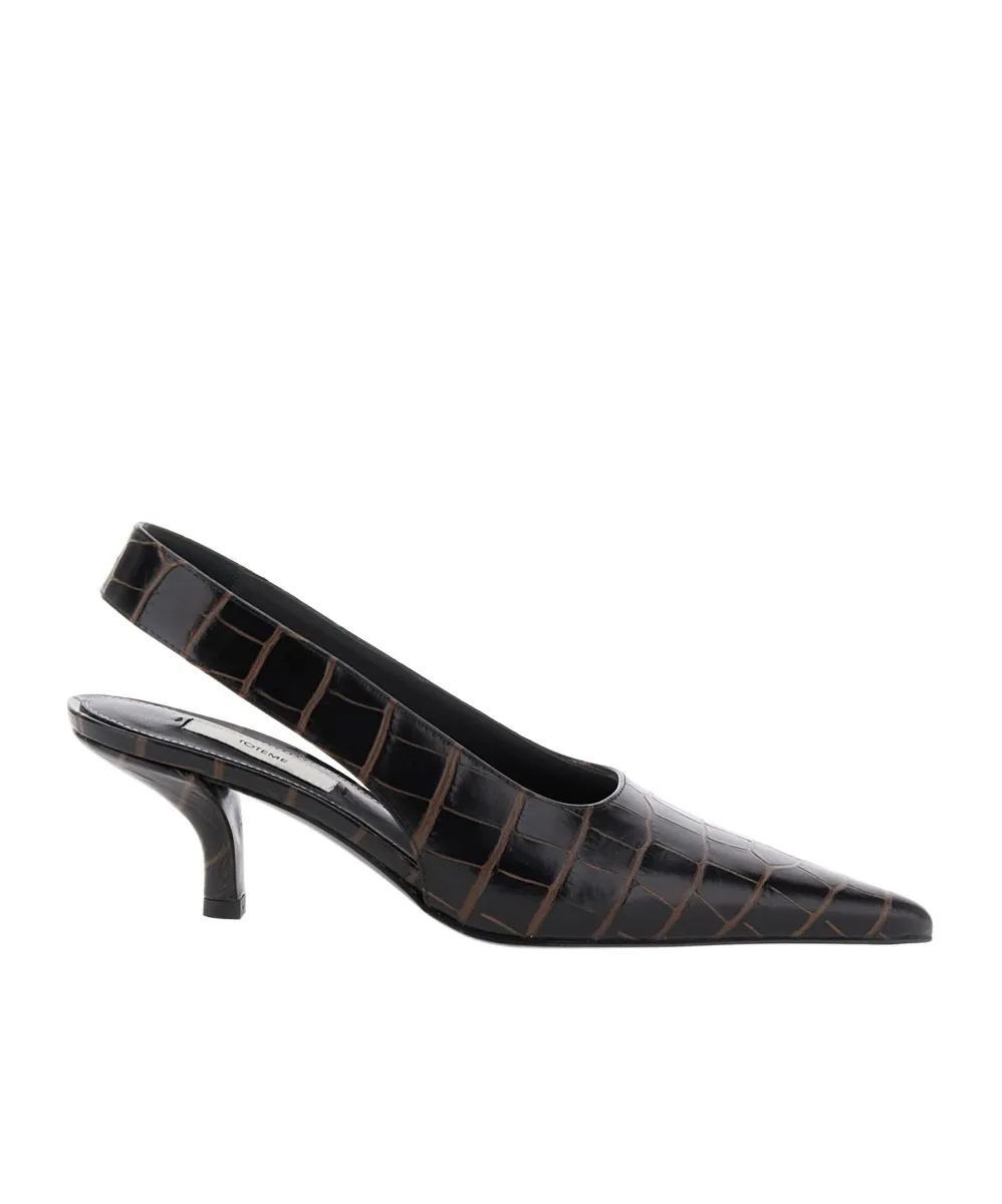 Totme Classic Embossed Slingback Pumps