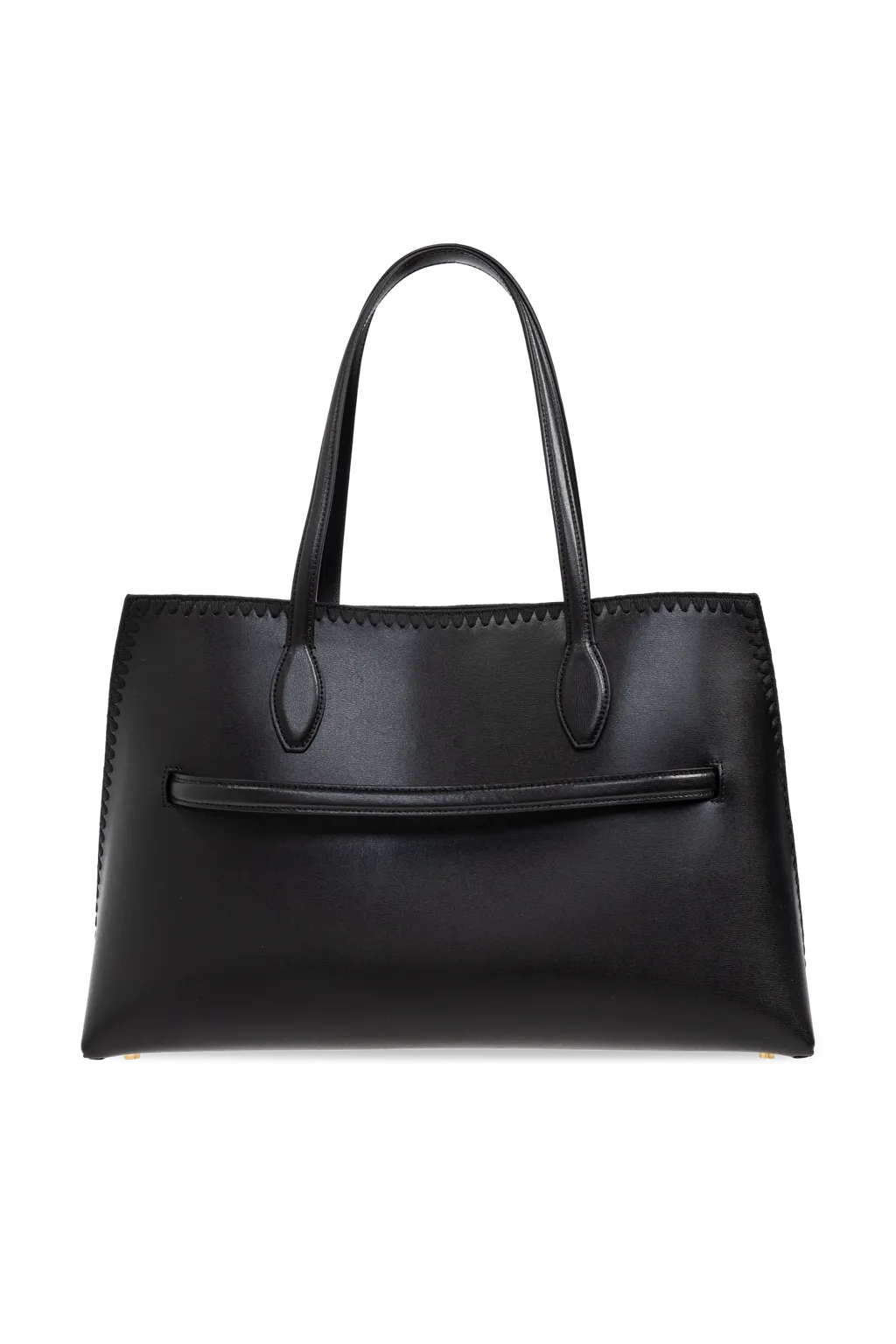 Top-Handle Stitched Tote Bag