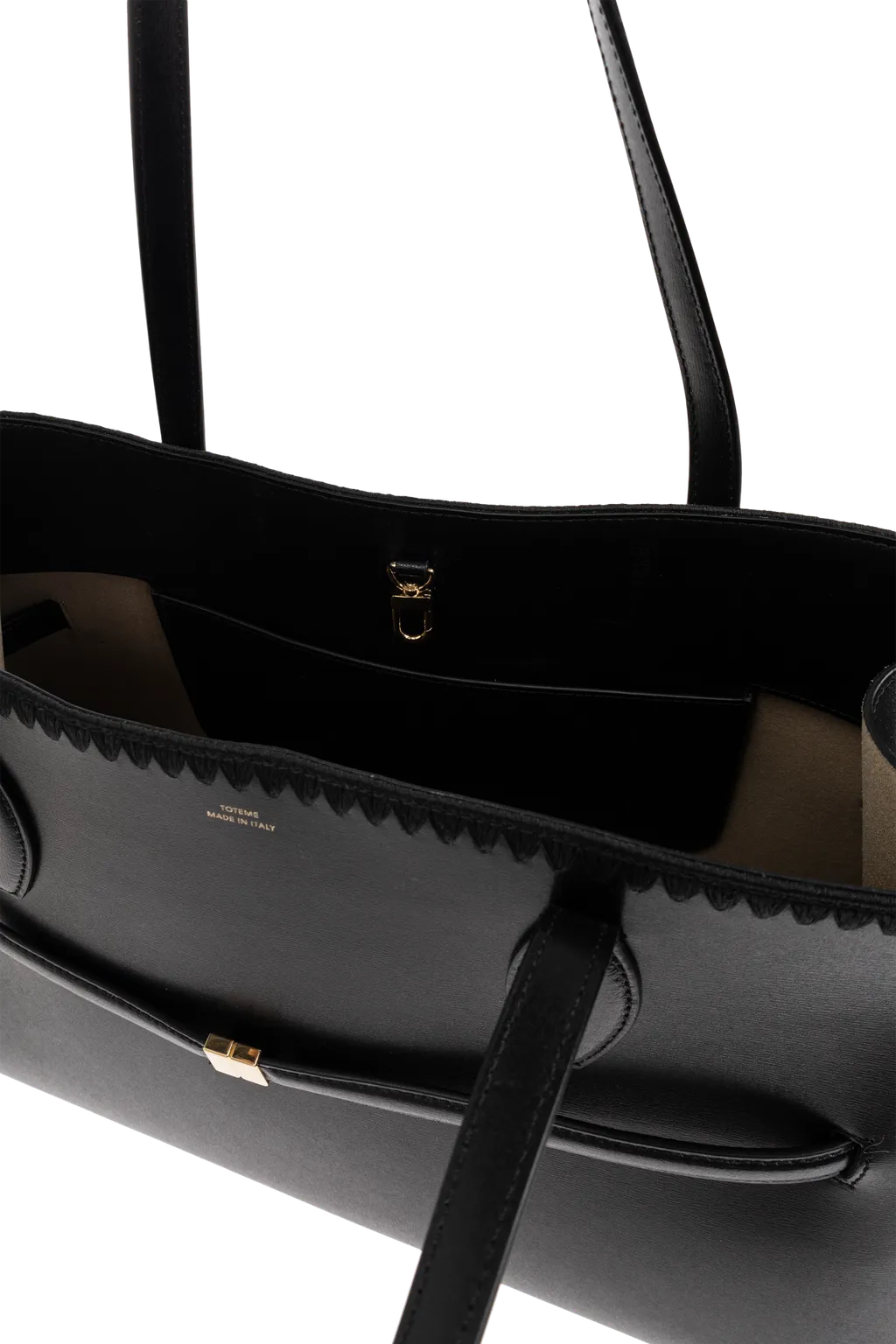 Top-Handle Stitched Tote Bag