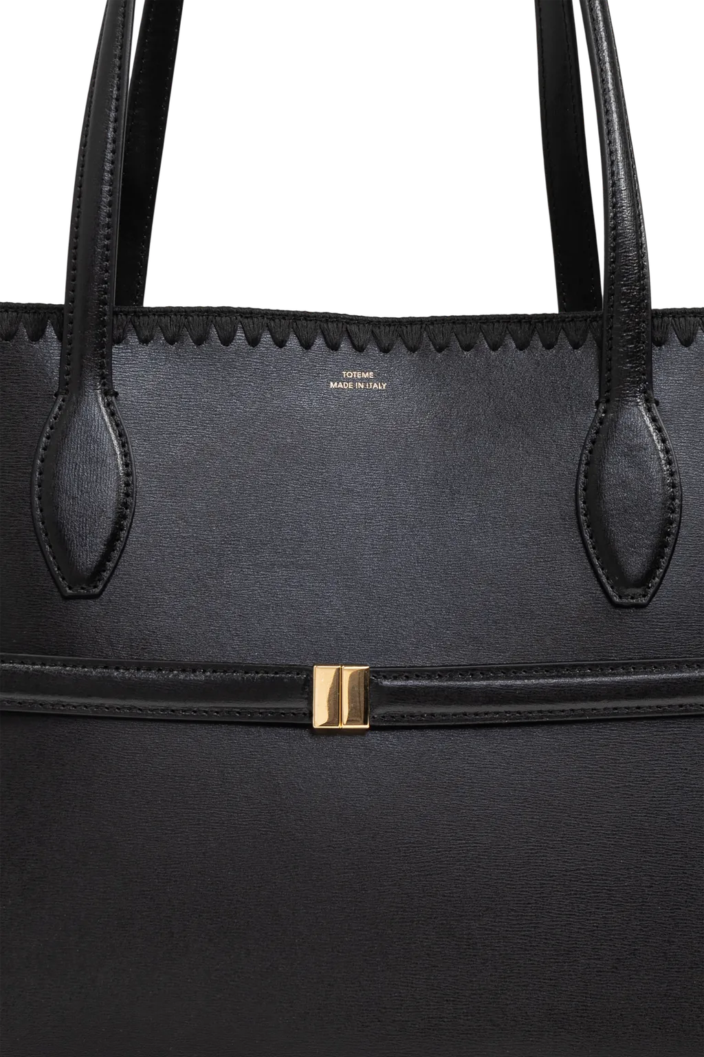 Top-Handle Stitched Tote Bag