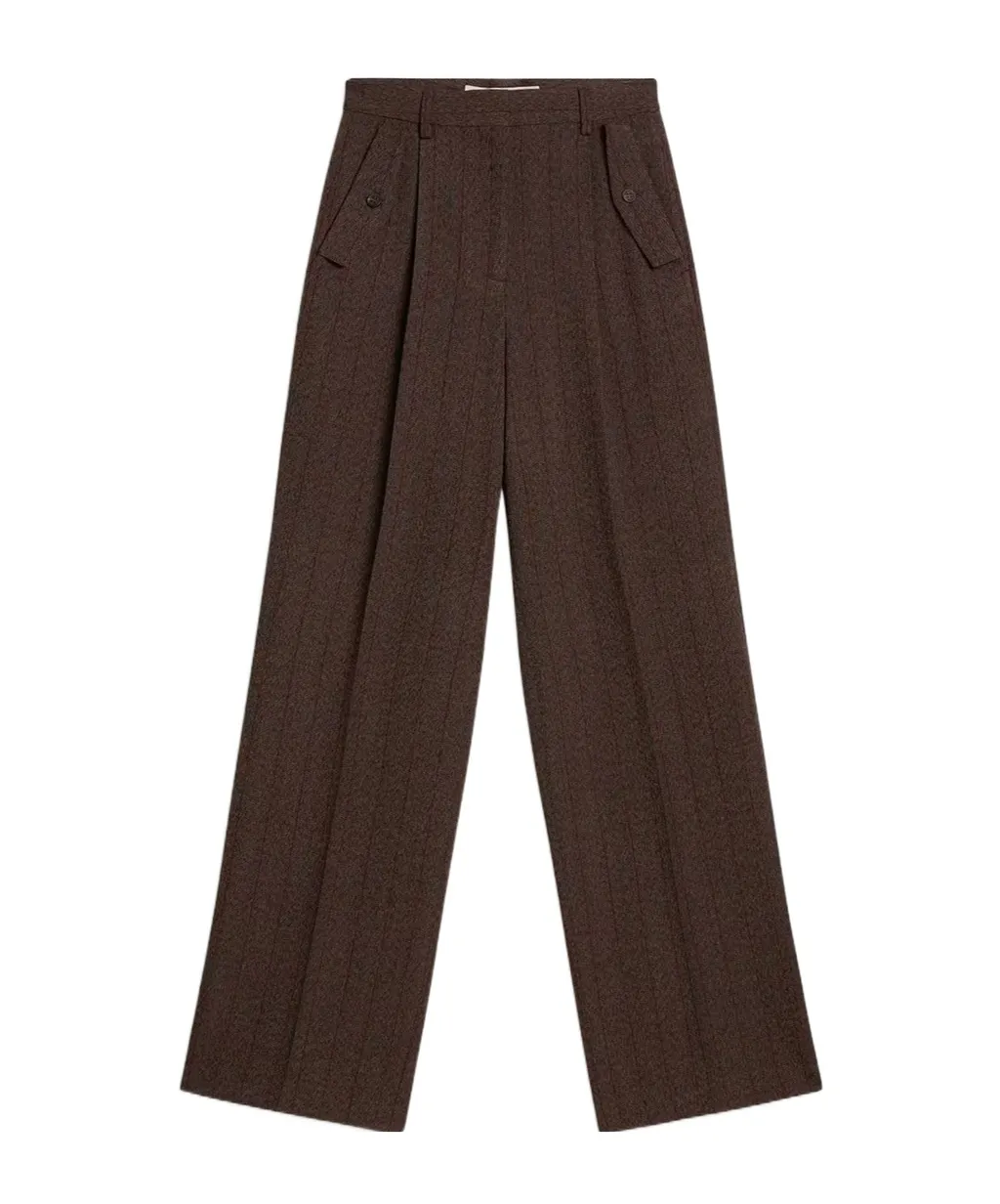 Pinstripe Virgin-Wool Trousers