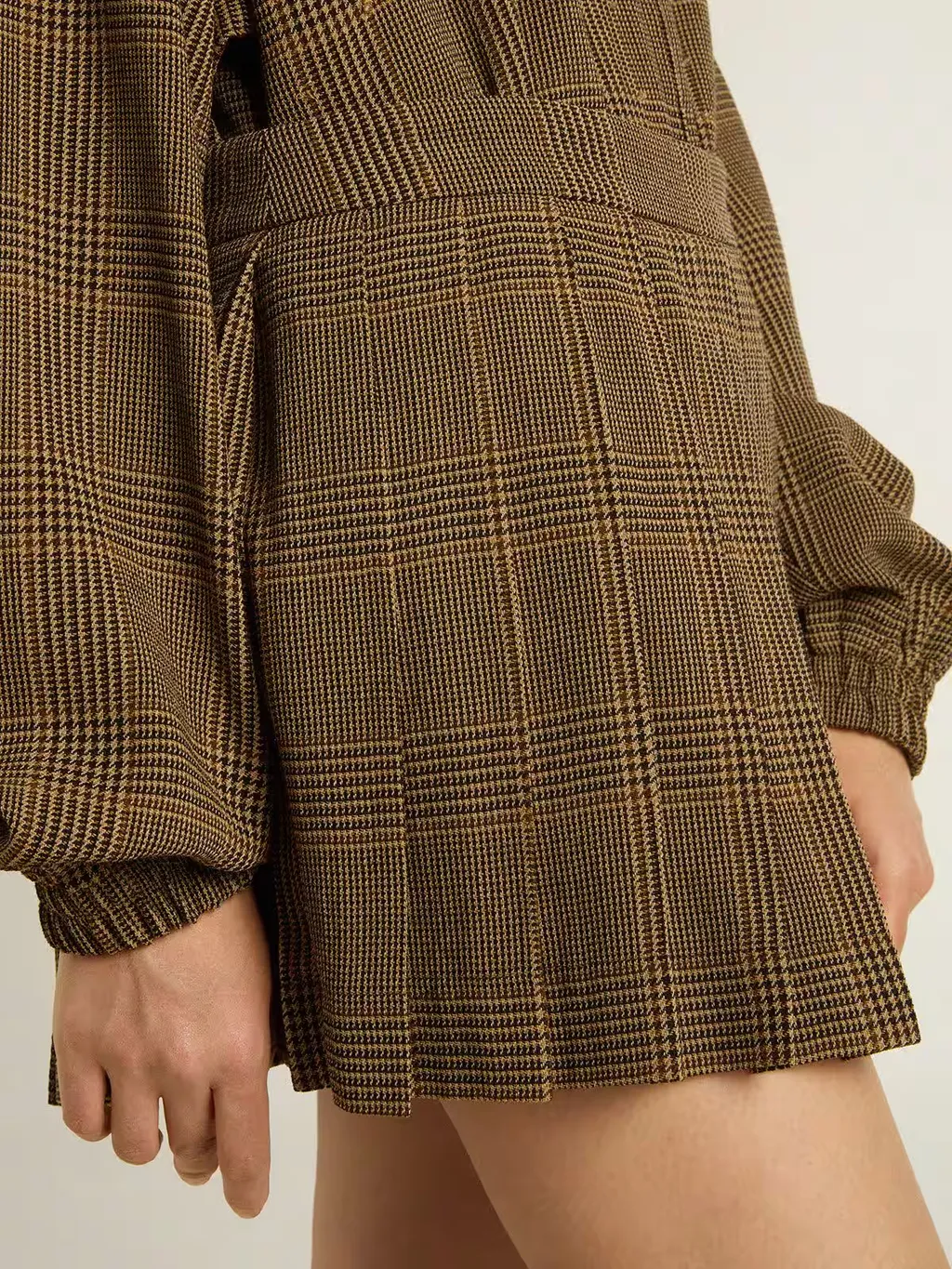Golden Goose Deluxe Brand Checked Pleated Mini Skirt